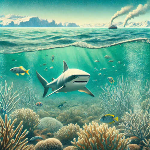 Bild eines Haies im Meer